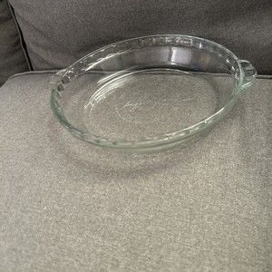 Retro 90's PYREX 75th Anniversary ~ 9.5" Deep Dish Glass PIE PLATE ~ 229-A ~USA!